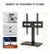 Modern Black Universal Table Top Swivel TV Stand TV Mount Glass Base for 32-65 inch LCD LED TVs, Alloy Steel, up to 35° Swivel